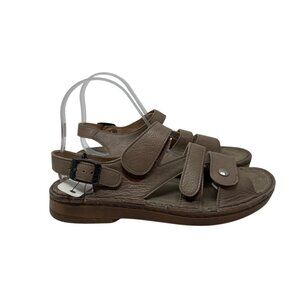 Naot Womens Fleur Soft Adjustable Strap Sandals Soft Stone Leather EU 38 US 7